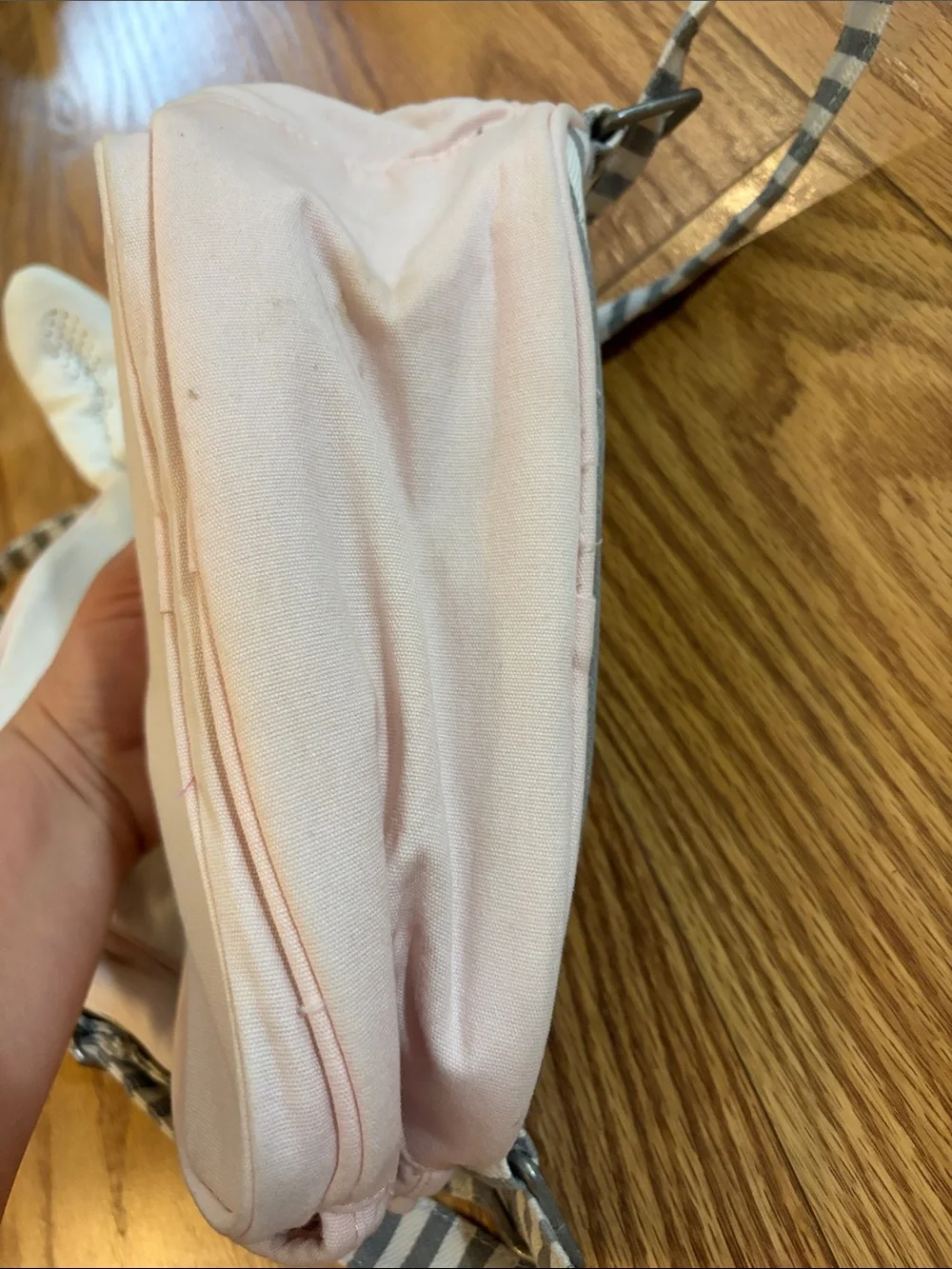 Emily Merrit Pottery Barn Kids Bunny Mini Backpack in Light Pink Stripe